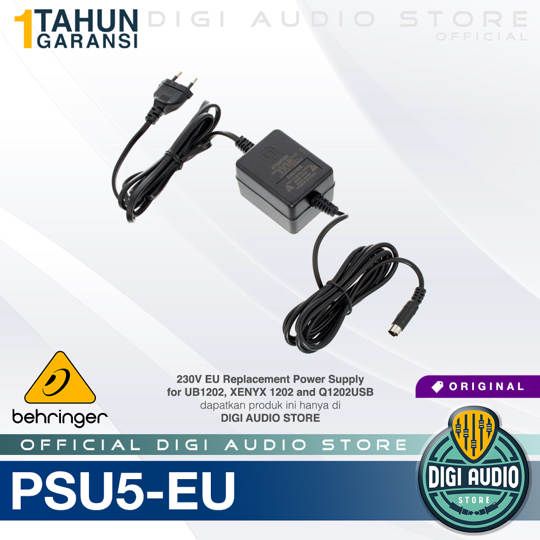 Behringer PSU5-EU Adaptor Replacement Power Supply for UB1202 and Q1202USB - 120V UL