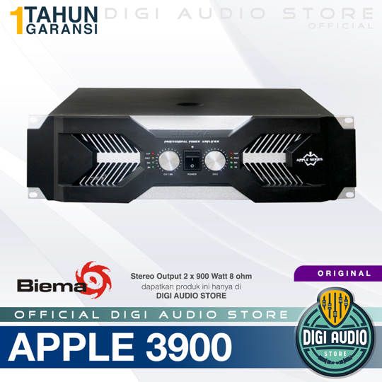 BIEMA Apple 3900 Speaker Power Amplifier 2 x 900 Watt 8 ohm