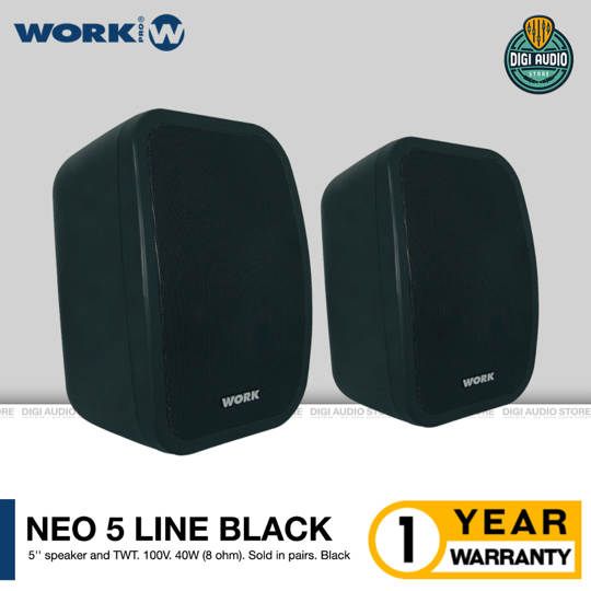 Speaker Pasif Indoor & Outdoor dengan Bracket WORK PRO NEO 5 LINE - 5 inch 40 Watt 100v