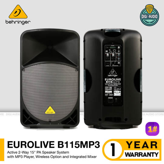 Speaker Aktif Sound System Behringer Eurolive B115MP3 15 inch 1000 Watt with USB Mp3 Player