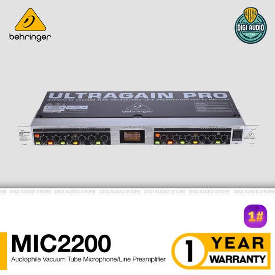 Mic Preamp Behringer Ultragain Pro MIC2200 V2 - Micophone Preamplifier with Phantom Power untuk Mik Condenser