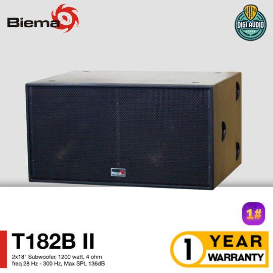 Speaker Subwoofer Pasif 2x18 inch 1200 Watt - Biema T182B II