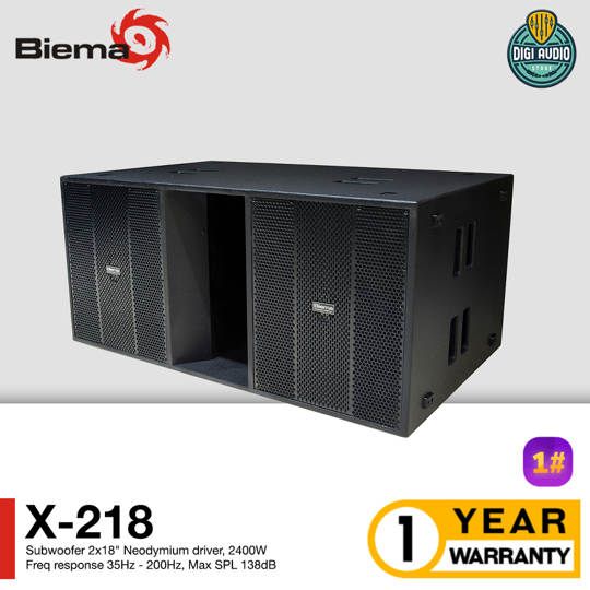 Speaker Subwoofer Pasif 2x18 inch 2400 Watt Biema X-218 - Sound System