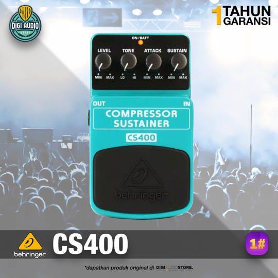Behringer CS400 Compresor Sustainer Guitar Pedal Effect stompbox