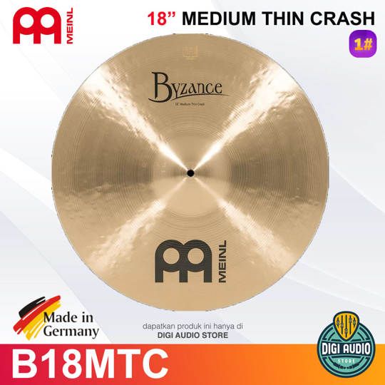 MEINL Cymbal B18MTC Byzance Traditional 18 inch Medium Thin Crash
