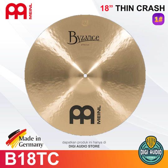 MEINL Cymbal Byzance Traditional 18 inch Thin Crash B18TC