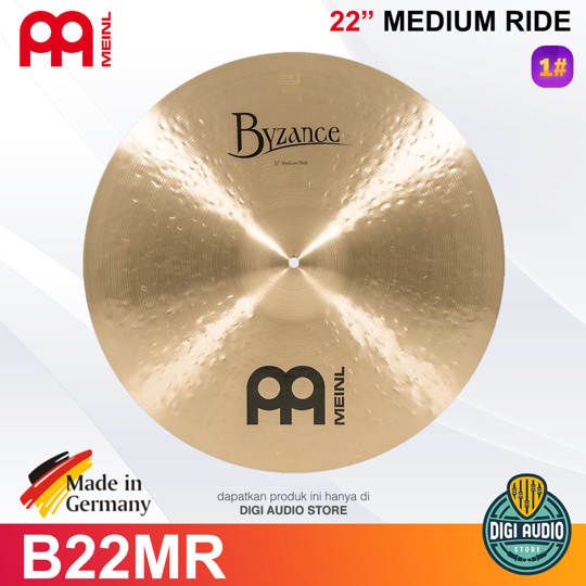 Meinl B22MR 22 inch Medium Ride Byzance Traditional Drum Cymbal