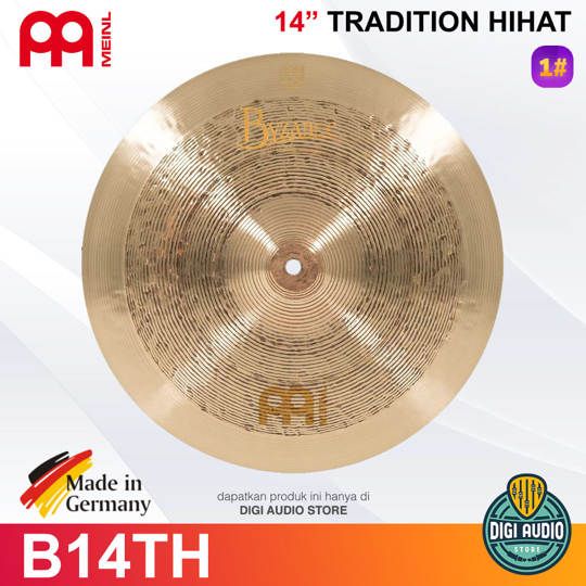 Meinl B14TRH Byzance Jazz 14 Inch Tradition Hi Hat - Hihat Cymbal Drum