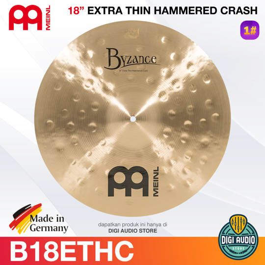 Cymbal Drum 18 inch Extra Thin Hammered Crash Meinl Byzance Traditional - B18ETHC