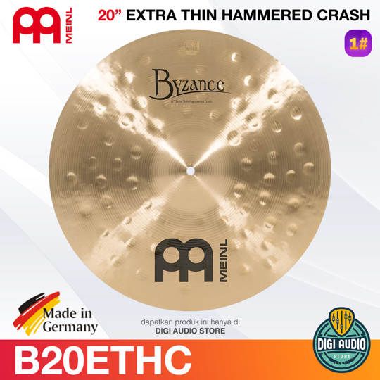 MEINL Cymbal Byzance Traditional 20 inch Extra Thin Hammered Crash B20ETHC