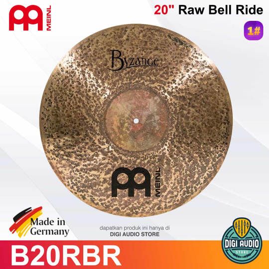 Cymbal Drum Meinl B20RBR 20 inch Raw Bell Ride Byzance Dark