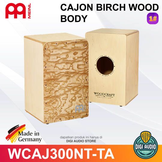 MEINL WCAJ300NT-TA WOODCRAFT CAJONS - Cajon with Birch Wood Body, Tamo Ash Frontplate