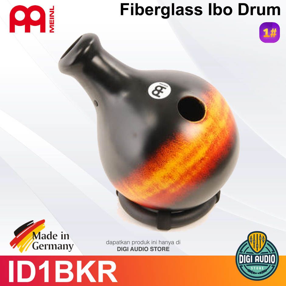Meinl ID1BKR Fiberglass Ibo Drum, Large, Black/Red