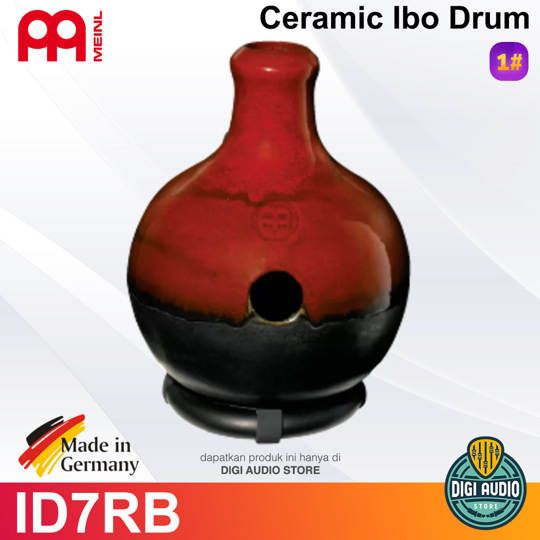 Meinl ID7RB Ceramic Ibo Drum, Large, Red/Brown