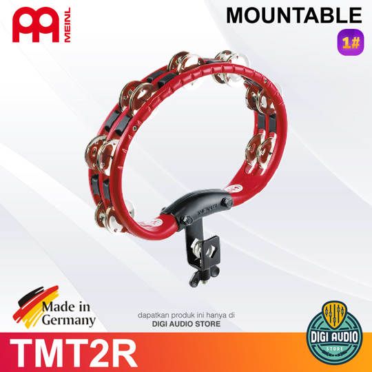 Meinl Percussion TMT2R Mountable Tambourine Drum & Perkusi 2 Row