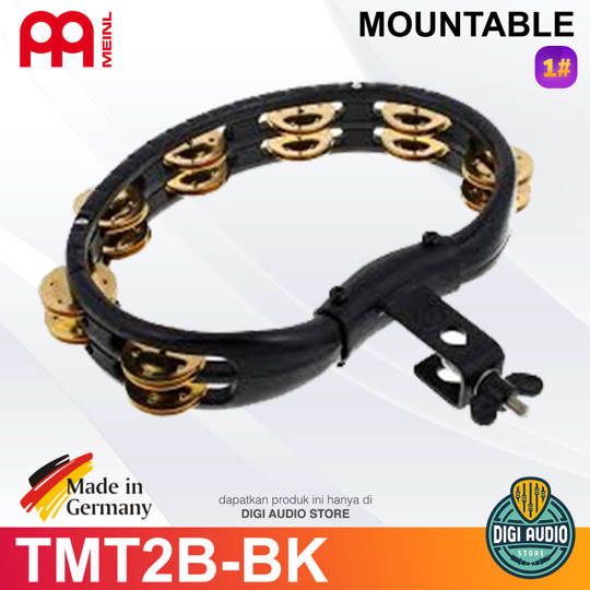 Meinl Percussion Mountable Tambourine TMT2B-BK 2 Row