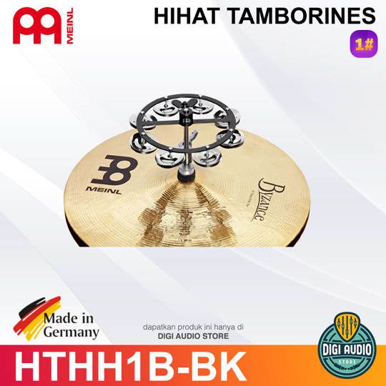 Meinl Percussion HEADLINER® SERIES HIHAT TAMBOURINES, HAMMERED BRASS HTHH2B-BK