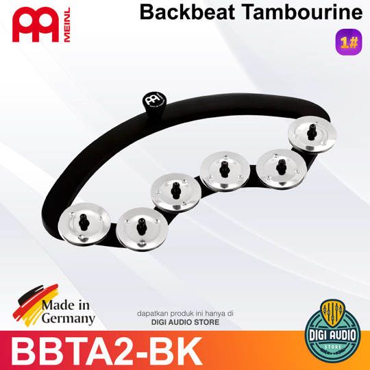 Meinl BBTA2-BK Backbeat Tambourine for 13 inch & 14 Inch Drum Snare