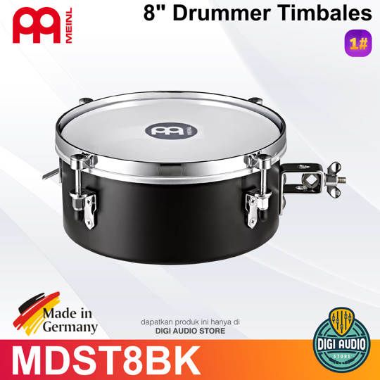 MEINL MDST8BK 8 inch Drummer Snare Timbales, Black