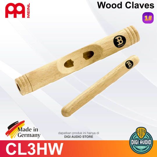 Meinl CL3HW Wood Claves, African, Hollowed Out Body