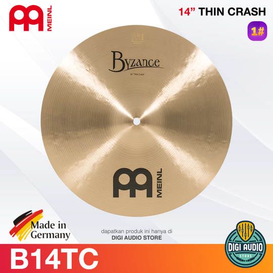 Cymbal Drum 14 inch Thin Crash Meinl Byzance Traditional - B14TC