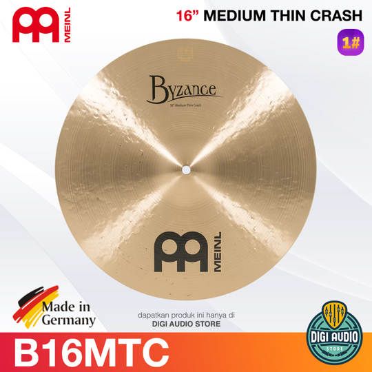 Cymbal Drum 16 Inch Medium Thin Crash Byzance Traditional - Meinl B16MTC