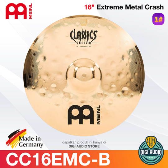 Cymbal Drum 16 inch Crash Classics Custom Extreme Metal - Meinl CC16EMC-B