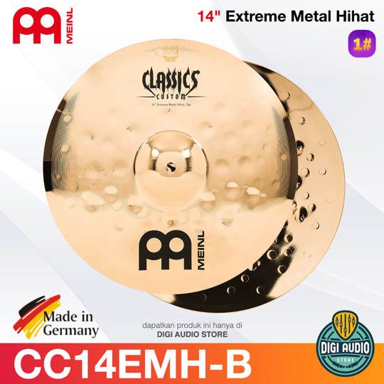 Cymbal Drum 14 inch HiHat Classics Custom Extreme Metal Meinl CC14EMH-B