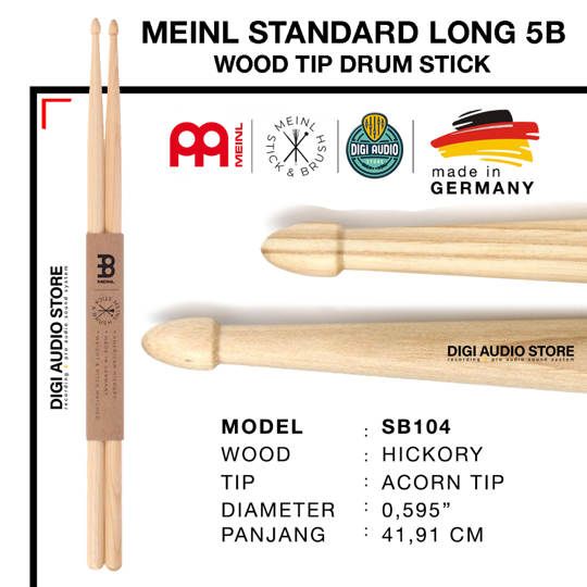 Stick Drum MEINL SB104 Standard Long 5B Drumstick American Hickory