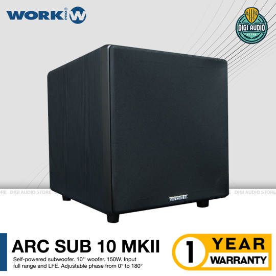 Speaker Subwoofer Aktif Single 10 inch 150 Watt WORK ARC SUB 12 MKII