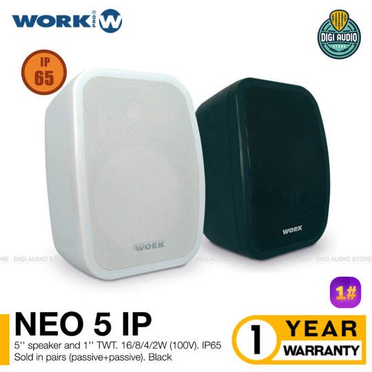 Speaker Pasif Indoor & Outdoor Anti Air IP65 dengan Wall Bracket WORK PRO NEO 5 IP  - 5 inch