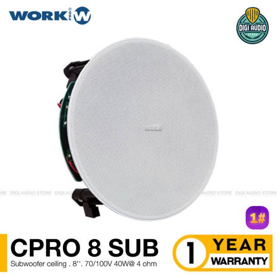 Speaker Subwoofer Ceiling 8 Inch 40 Watt 4 Ohm - WORK PRO CPRO 8 SUB