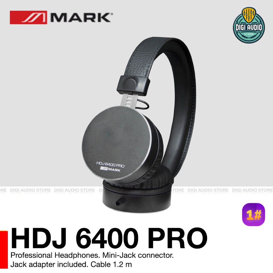 Professional Headphone Monitor MARK HDJ 5500 PRO - Close Headphone 32 Ohm include Adapter Mini Jack 3.5mm