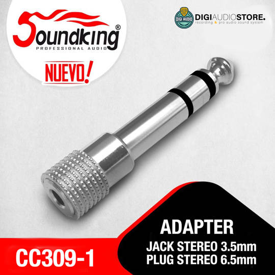 Headphone Jack Adapter Converter 3.5mm to 6.5mm Stereo - Soundking CC309-1