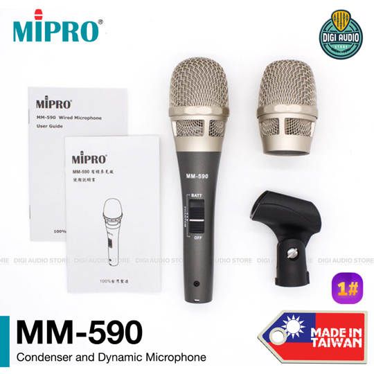 Microphone Condenser & Dynamic - 2 Capsule - MIPRO MM-590 - MM590