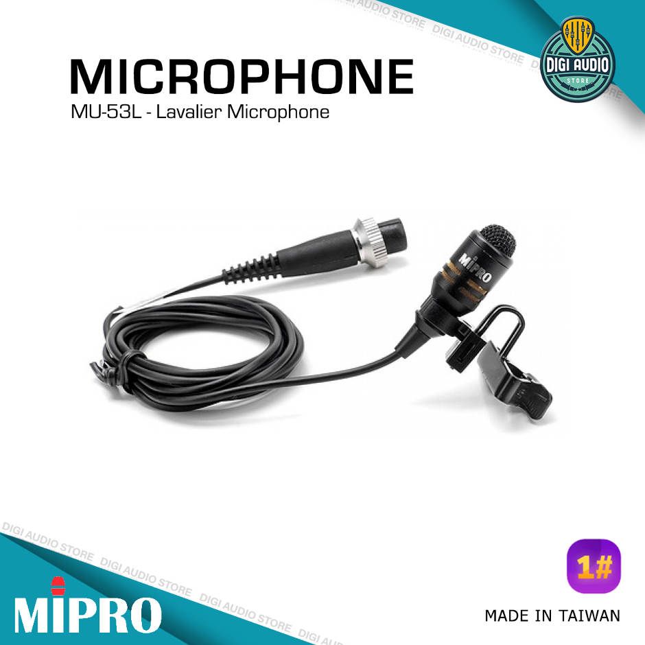 Wireless Clipon Lavalier Microphone MIPRO ACT-311B + ACT-32T + MU-53L