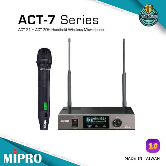 Wireless Microphone - Single Channel MIPRO ACT-71 + ACT-70H Handheld Mic -