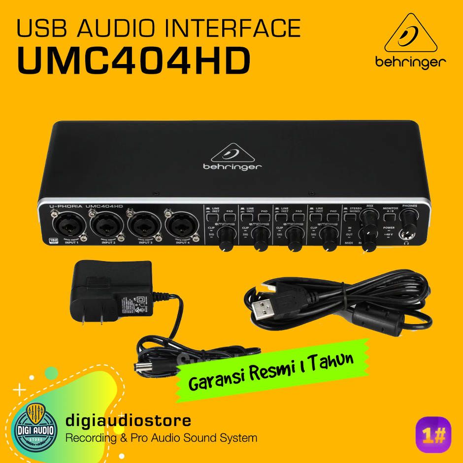Soundcard Behringer U-Phoria UMC404HD - 4 Channel USB Audio Interface with Midas Preamp