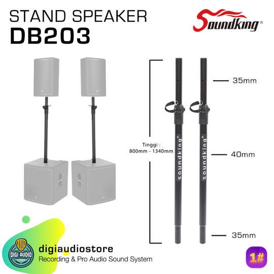 Stand Speaker Soundking DB203 - Single Stand Subwoofer to Satelite