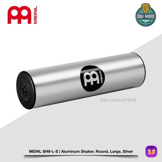Meinl SH9-L-S Aluminum Shaker, Round, Large, Silver Percussion