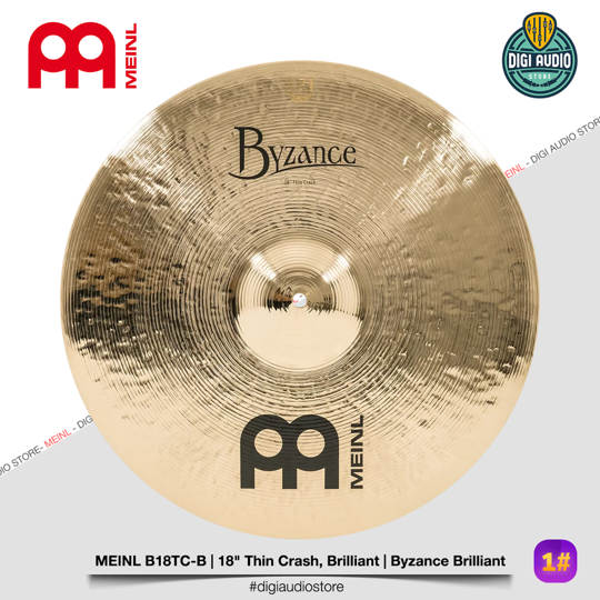 Cymbal Drum 18 inch Thin Crash Meinl Byzance Brilliant - B18TC-B