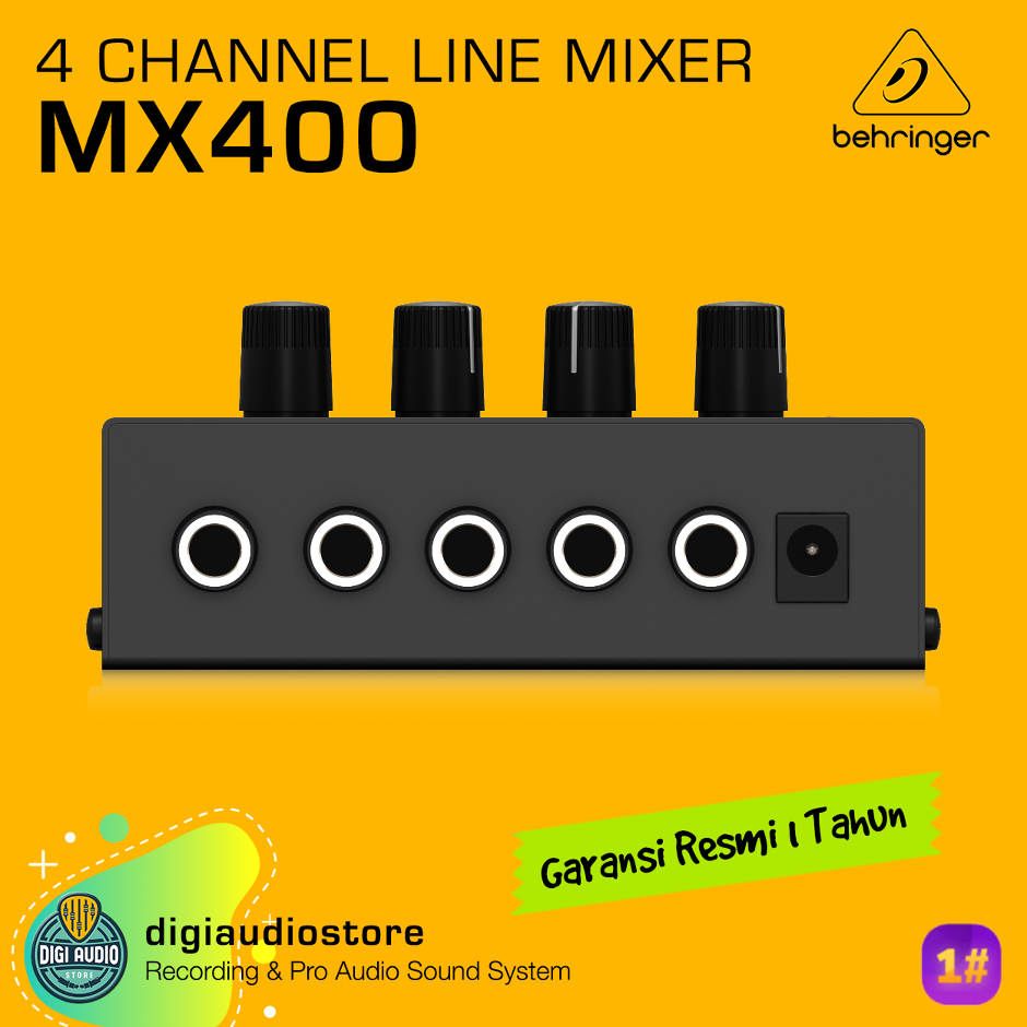 Audio Mixer Mini - 4 Channel - Behringer MicroMix MX400 - Line Mikser