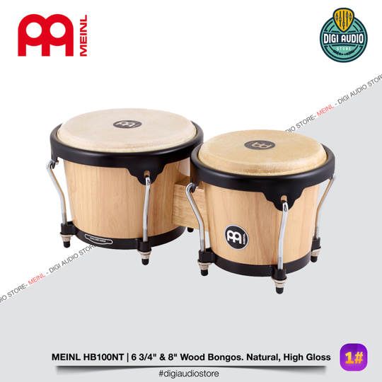 Meinl HB100NT Headliner Series Wood Bongo Percussion - NATURAL