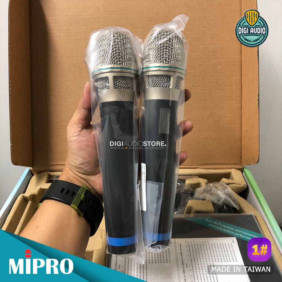 Wireless Microphone Vocal Dual Channel MIPRO ACT-323 + 2x ACT-32H