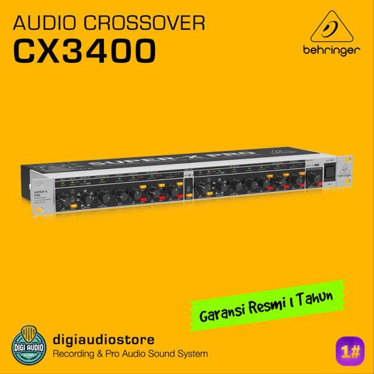 Behringer Super-X Pro CX3400 Crossover Aktif 2 & 3 Way Stereo - 4 Way Mono