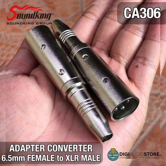 Audio Adapter Converter 6.5mm Female Jack Akai to Canon XLR Male - Soundking CA306