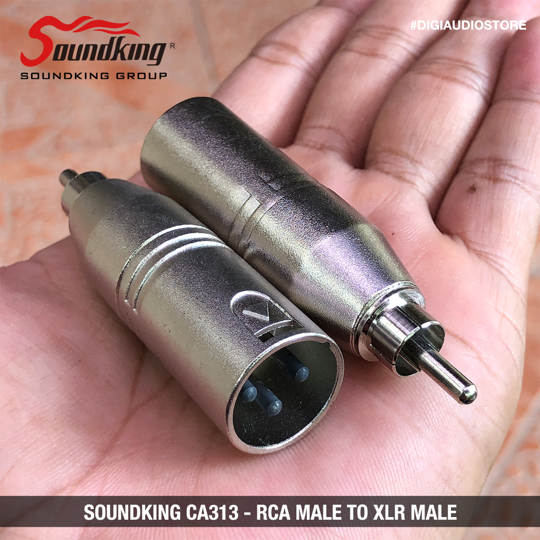 Audio Adapter Converter Jack RCA Male to Canon XLR Male - Konverter Jek - Soundking CA313
