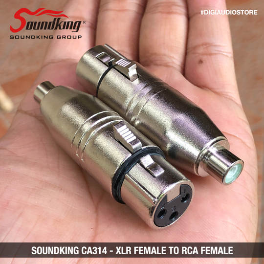 Audio Adapter Converter Canon XLR Female to RCA Female Plug Konverter - Soundking CA314