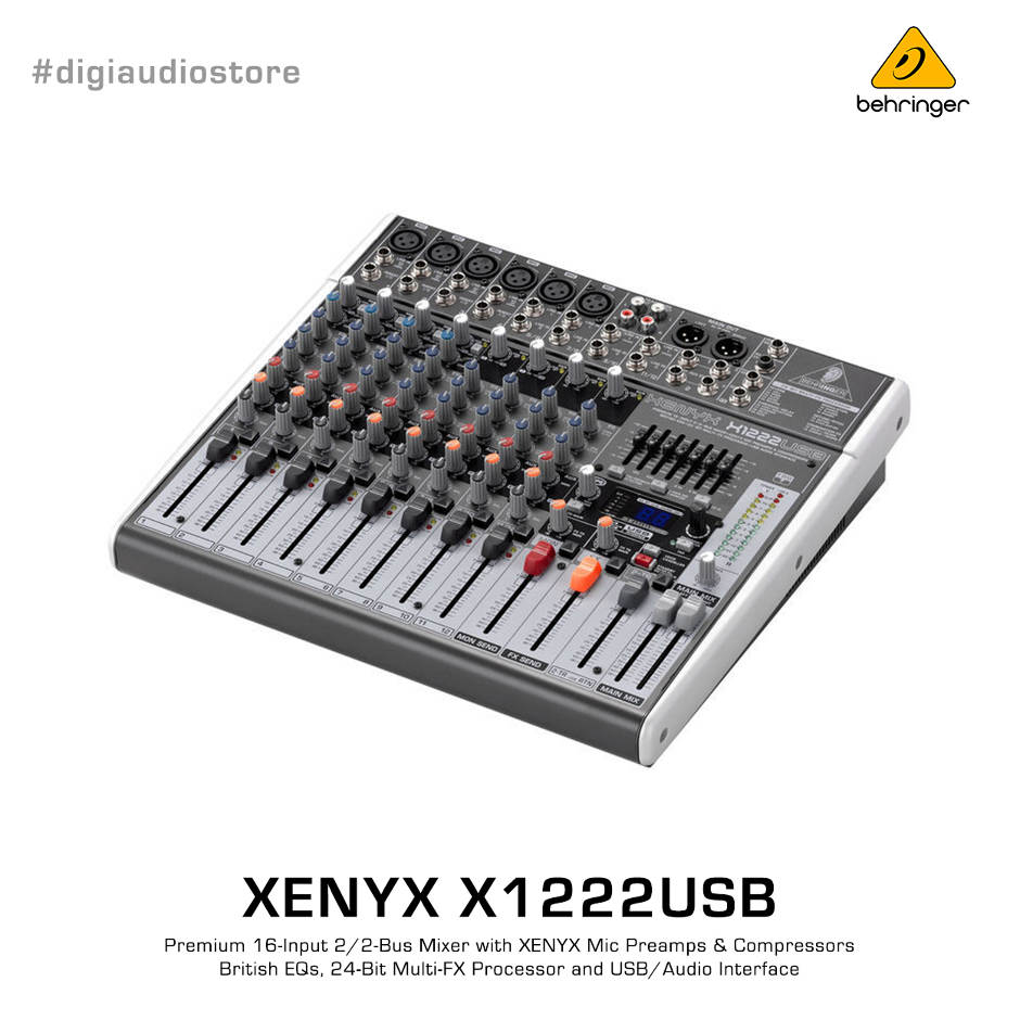 Audio Mixer 8 Channel Behringer Xenyx X1222USB with FX & USB Interface