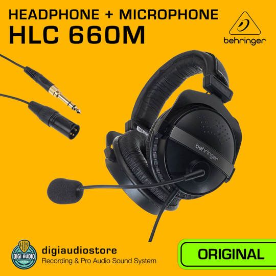 Headphone Behringer HLC 660M with Microphone - ideal for Gaming & Podcast Streaming - HLC660M